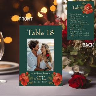 Roos Romance: Art Nouveau pracht tafel nummer Kaart