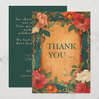 🌹 Roos Romance: Art Nouveau Splendor Bedankkaart
