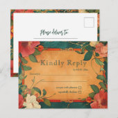 🌹 Roos Romance: Art Nouveau Splendor Briefkaart (Voorkant / Achterkant)