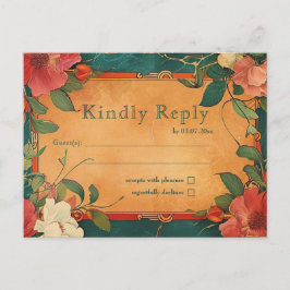 🌹 Roos Romance: Art Nouveau Splendor Briefkaart