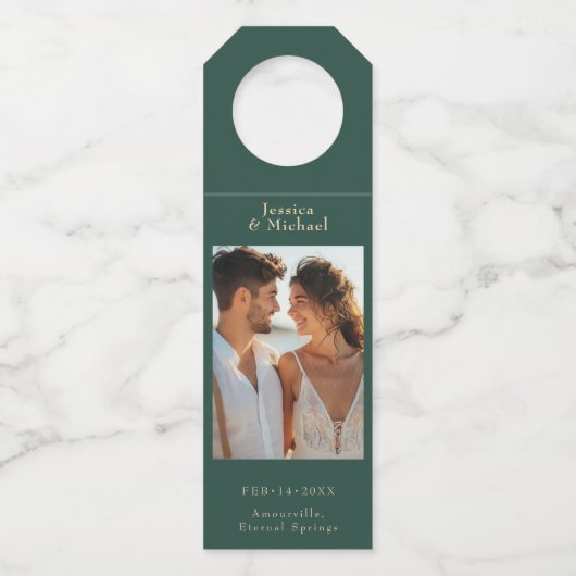 🌹 Roos Romance: Art Nouveau Splendor Flessenhanger (Achterkant)