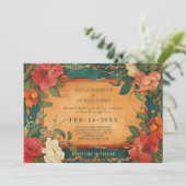 🌹 Roos Romance: Art Nouveau Splendor Kaart (Staand voorkant)