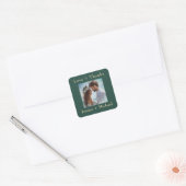 🌹 Roos Romance: Art Nouveau Splendor Vierkante Sticker (Envelop)