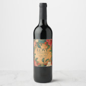 🌹 Roos Romance: Art Nouveau Splendor Wijn Etiket (Voorkant)