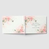 Roos Romantische Waterverf Wedding Pink Floral Gastenboek (Volledig)