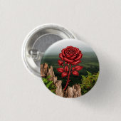 Roos ronde button 3,2 cm (Voorkant /achterkant)
