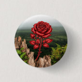 Roos ronde button 3,2 cm (Voorkant)