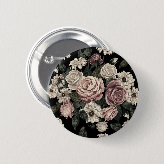 roos ronde button 5,7 cm (Voorkant /achterkant)