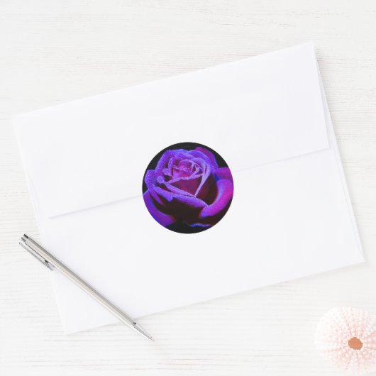 Roos Ronde Sticker (Envelop)