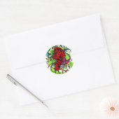 Roos Ronde Sticker (Envelop)