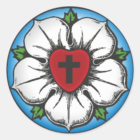 roos ronde sticker (Voorkant)