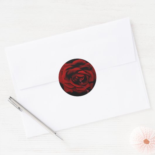 Roos Ronde Sticker (Envelop)