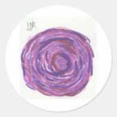 Roos Ronde Sticker (Voorkant)