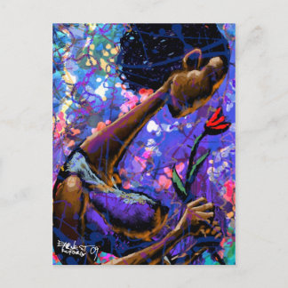 Roos rood Briefkaart