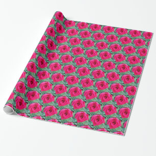 Roos rood ompakken cadeaupapier