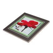 roos rood tegeltje (Zijkant)