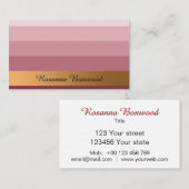 Roos Rood verloop met gouden banner aangepaste tek Visitekaartje (Voorkant / Achterkant)