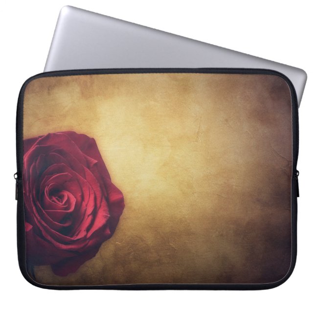 Roos roos bloom abstract romantisch laptop sleeve (Voorkant)