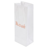 "Roos" Roos lichtroze letters wit Wijn Cadeautas