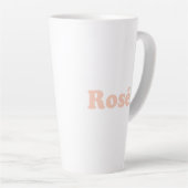 "Roos" Roos lichtroze wit Latte Mok (Rechterhoek)