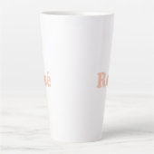 "Roos" Roos lichtroze wit Latte Mok (Voorkant)