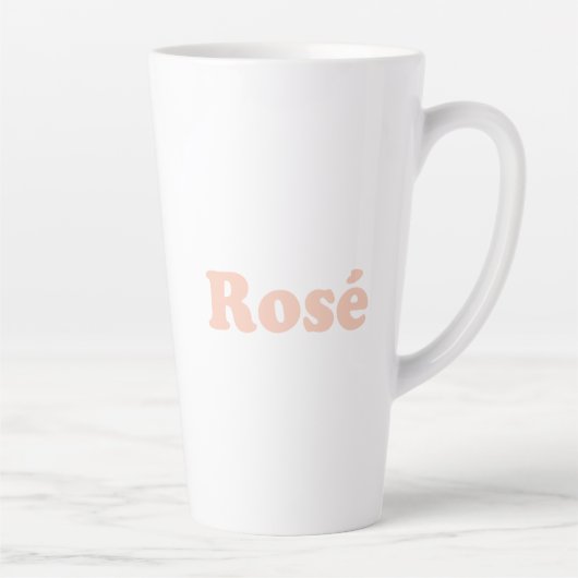 "Roos" Roos lichtroze wit Latte Mok (Rechts)