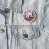Roos Rosebud Mom custom Ronde Button 5,7 Cm (In situ)