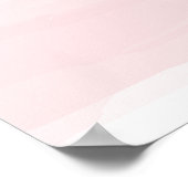 Roos Roze Abstracte Waterverf en Poppies 2 Poster (Hoek)