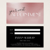 Roos roze afsprakenkaart visitekaartje (Voorkant /achterkant)