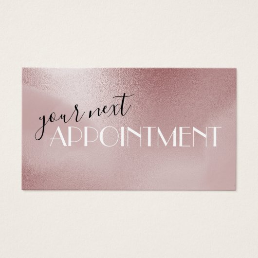 Roos roze afsprakenkaart visitekaartje (Voorkant)