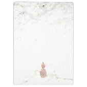 Roos Roze ananas op witte marmer | Wees zoet Klembord (Achterkant)