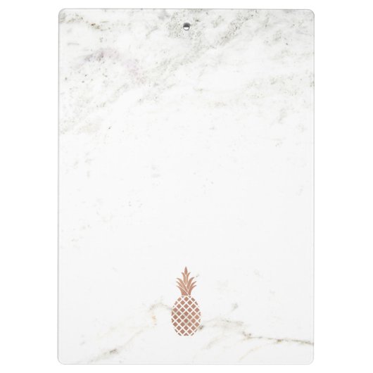 Roos Roze ananas op witte marmer | Wees zoet Klembord (Achterkant)