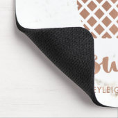 Roos Roze ananas op witte marmer | Wees zoet Muismat (Hoek)