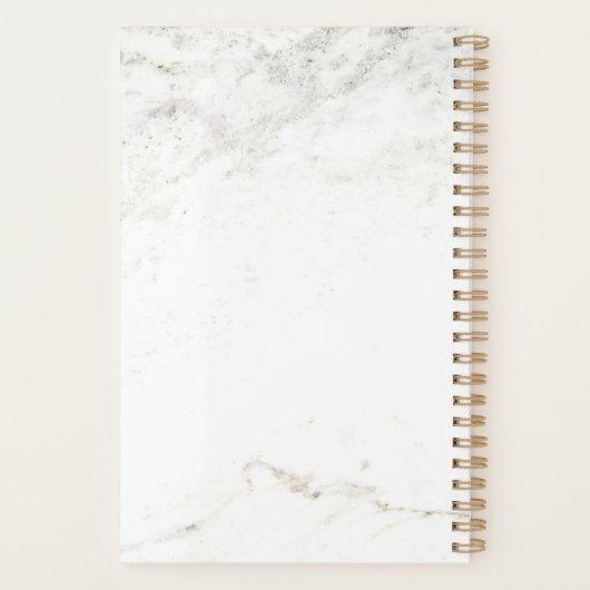 Roos Roze ananas op witte marmer | Wees zoet Planner (Achterkant)