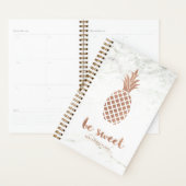 Roos Roze ananas op witte marmer | Wees zoet Planner (Display)