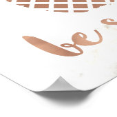 Roos Roze ananas op witte marmer | Wees zoet Poster (Hoek)