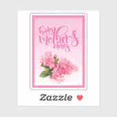 Roos Roze anjer | HAPPY MOEDERDAG Sticker (Vel)