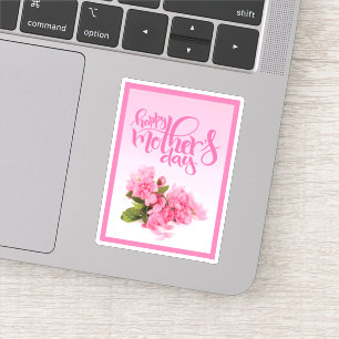 Roos Roze anjer   HAPPY MOEDERDAG Sticker