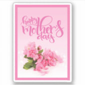 Roos Roze anjer | HAPPY MOEDERDAG Sticker (Voorkant)