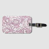 Roos Roze Barok  Foliage Bagagelabel (Voorkant (horizontaal))