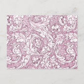 Roos Roze Barok  Foliage Briefkaart (Voorkant)