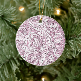Roos Roze Barok Foliage Keramisch Ornament