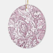 Roos Roze Barok Foliage Keramisch Ornament (Links)