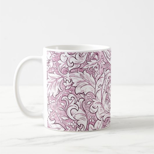 Roos Roze Barok  Foliage Koffiemok (Links)