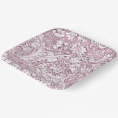 Roos Roze Barok Foliage Papieren Bordje (Gebogen)