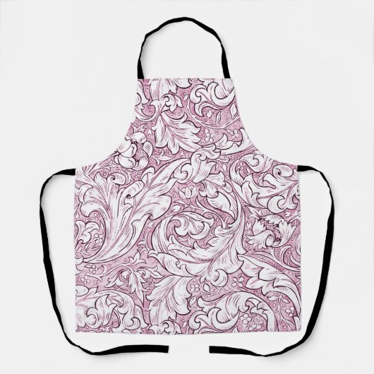 Roos Roze Barok Foliage Schort (Voorkant)