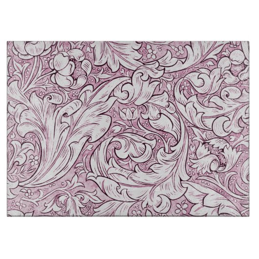 Roos Roze Barok  Foliage Snijplank (Voorkant)