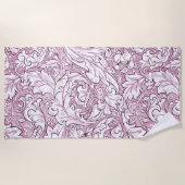 Roos Roze Barok  Foliage Strandlaken (Voorkant)