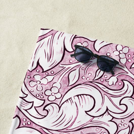 Roos Roze Barok  Foliage Strandlaken (In situ)