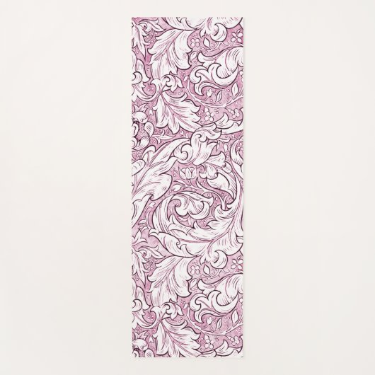 Roos Roze Barok  Foliage Yogamat (Voorkant)